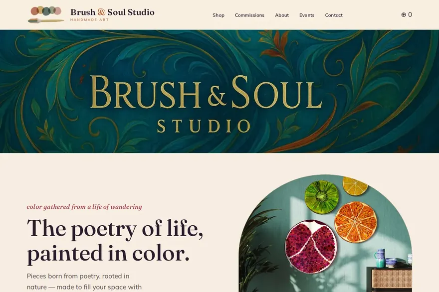 Brush & Soul Studio — live client site