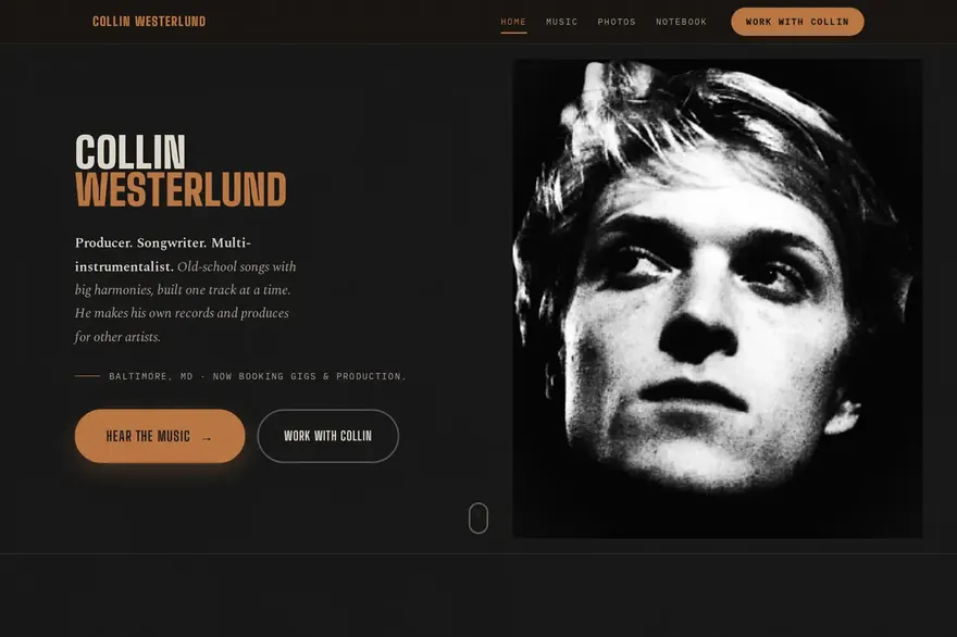 Collin Westerlund — live client site