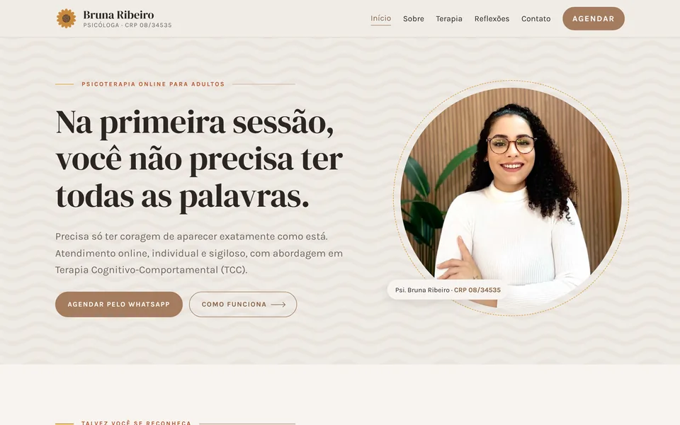 Bruna Ribeiro psychologist website