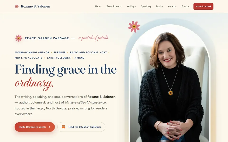 Roxane Salonen author website